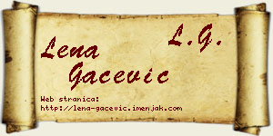 Lena Gačević vizit kartica